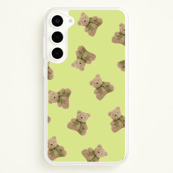 Green Teddy Bears  - Clean Girl Aesthetic Phone Case for Galaxy S23