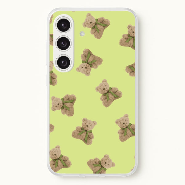 Green Teddy Bears  - Clean Girl Aesthetic Phone Case for Galaxy S24