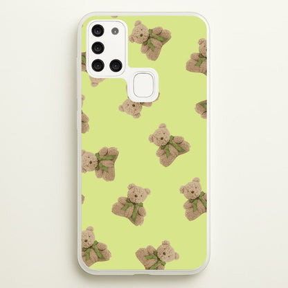 Green Teddy Bears  - Clean Girl Aesthetic Phone Case for Galaxy A21s