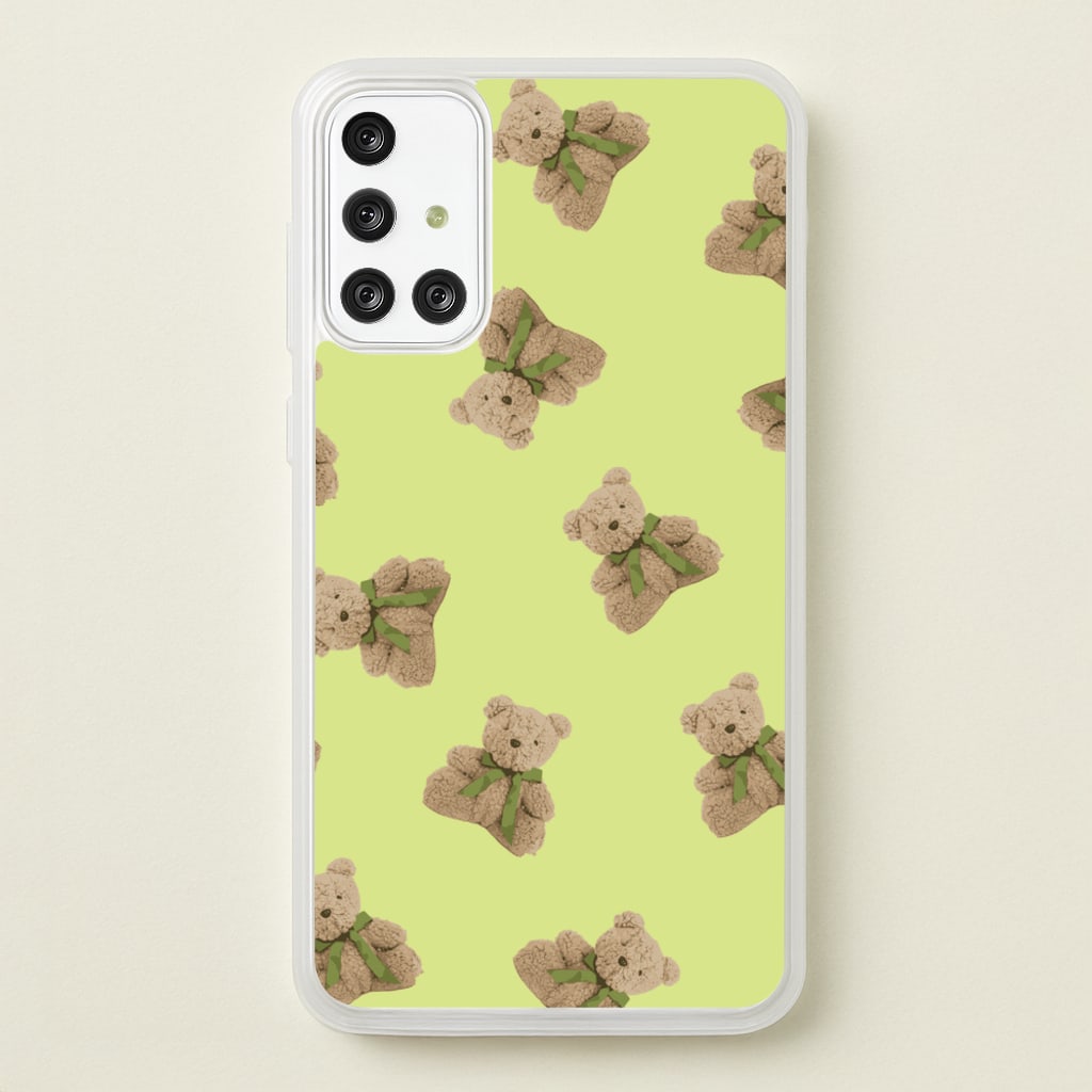 Green Teddy Bears  - Clean Girl Aesthetic Phone Case for Galaxy A71
