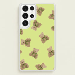 Green Teddy Bears  - Clean Girl Aesthetic Phone Case for Galaxy S22 Ultra