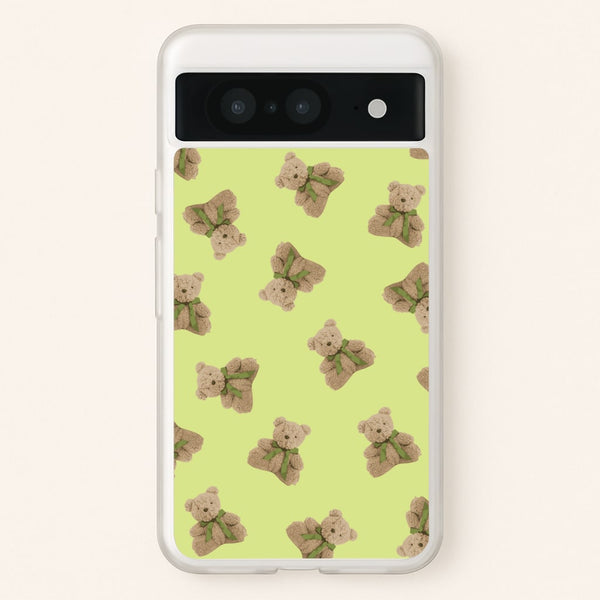 Green Teddy Bears  - Clean Girl Aesthetic Phone Case for Google Pixel 8