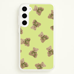 Green Teddy Bears  - Clean Girl Aesthetic Phone Case for Galaxy S23 Plus