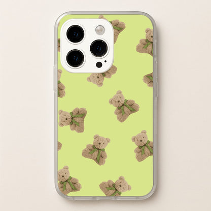 Green Teddy Bears  - Clean Girl Aesthetic Phone Case for iPhone 15 Pro Max