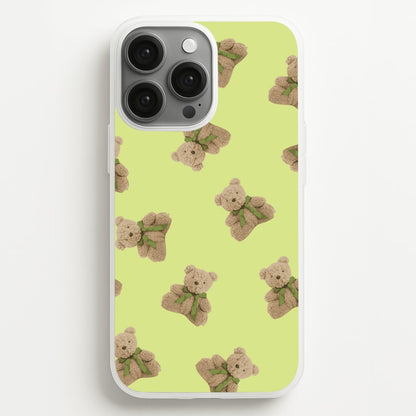 Green Teddy Bears  - Clean Girl Aesthetic Phone Case for iPhone 13 Pro Max