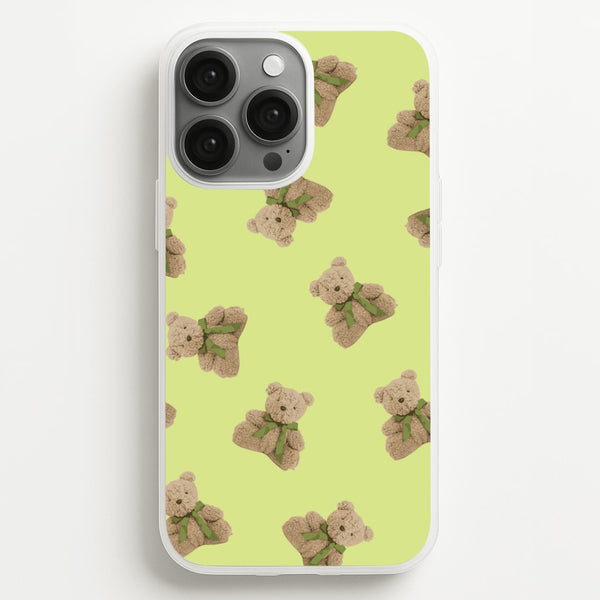 Green Teddy Bears  - Clean Girl Aesthetic Phone Case for iPhone 13 Pro Max