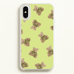 Green Teddy Bears  - Clean Girl Aesthetic Phone Case for iPhone XS Max