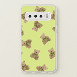 Green Teddy Bears  - Clean Girl Aesthetic Phone Case for Galaxy S10