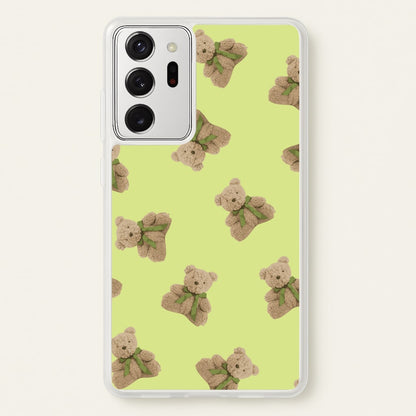 Green Teddy Bears  - Clean Girl Aesthetic Phone Case for Galaxy Note 20 Ultra