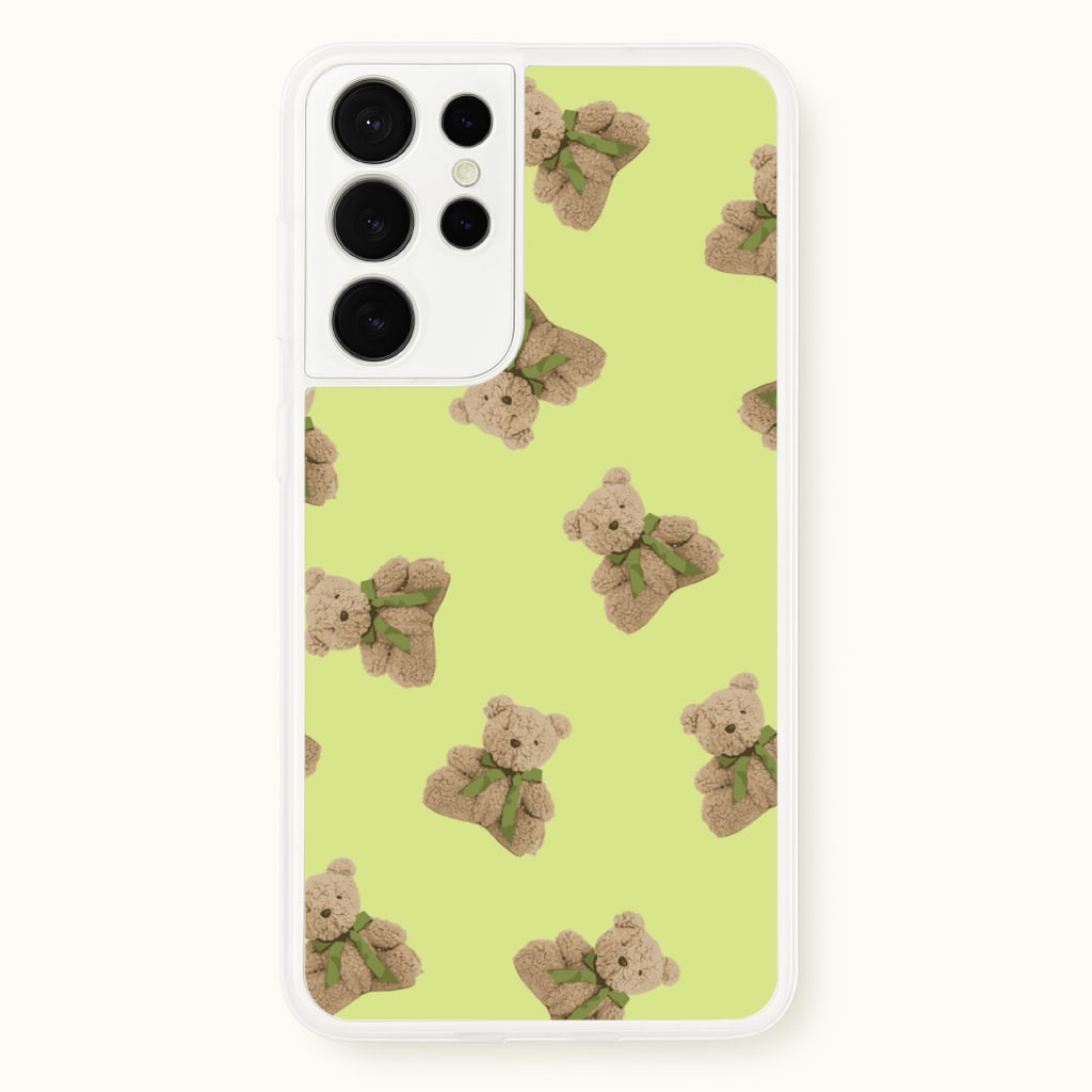 Green Teddy Bears  - Clean Girl Aesthetic Phone Case for Galaxy S21 Ultra