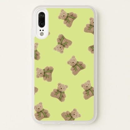 Green Teddy Bears  - Clean Girl Aesthetic Phone Case for Huawei P20
