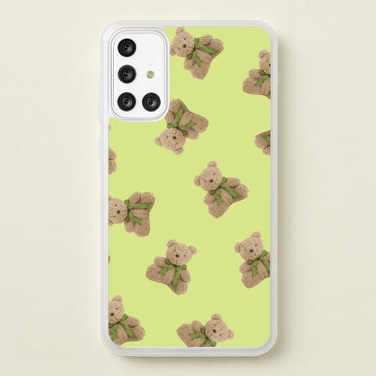 Green Teddy Bears  - Clean Girl Aesthetic Phone Case for Galaxy A71