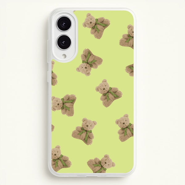 Green Teddy Bears  - Clean Girl Aesthetic Phone Case for Galaxy S25 Edge