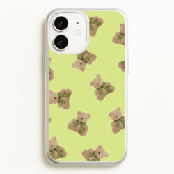 Green Teddy Bears  - Clean Girl Aesthetic Phone Case for iPhone 11