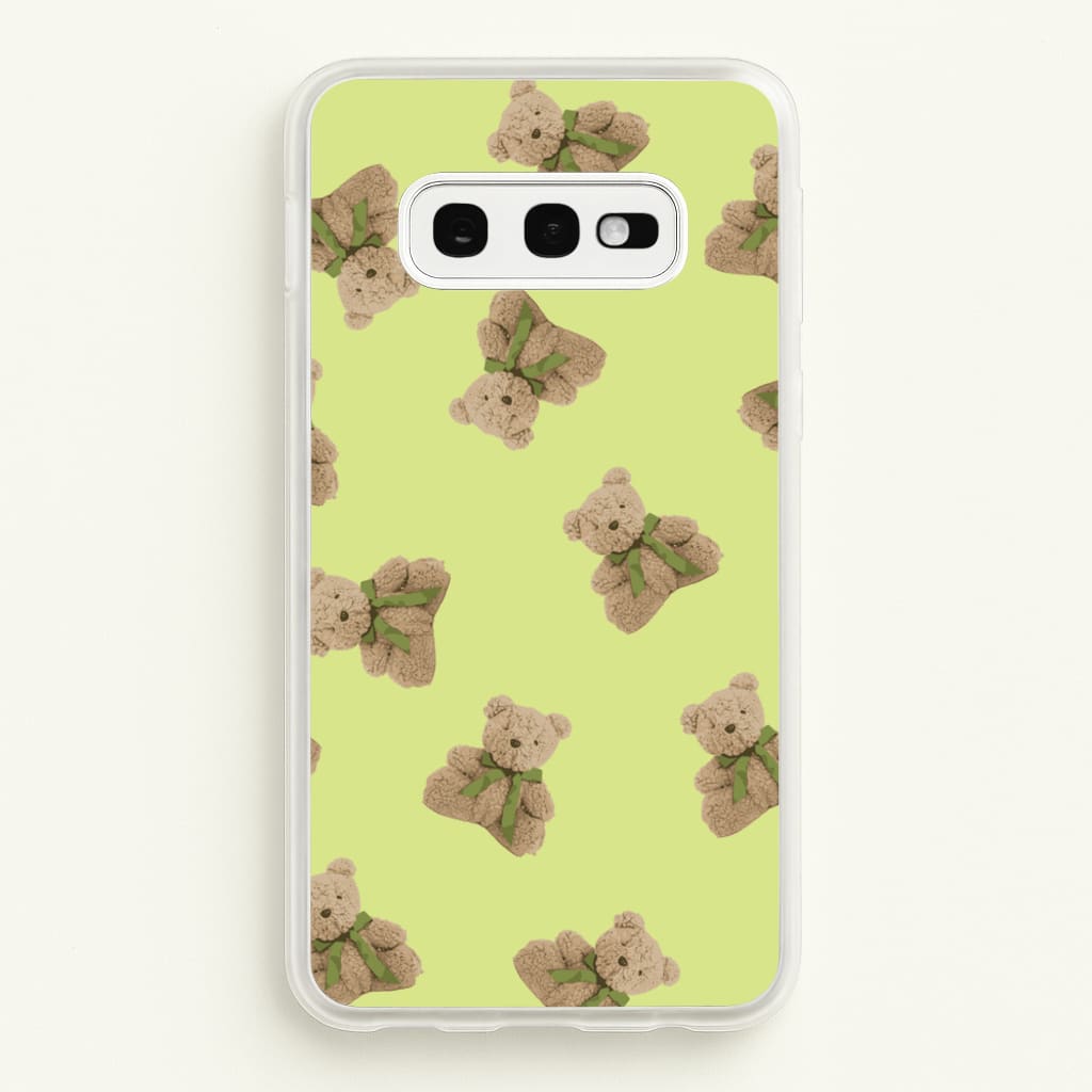 Green Teddy Bears  - Clean Girl Aesthetic Phone Case for Galaxy S10e