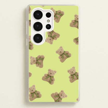 Green Teddy Bears  - Clean Girl Aesthetic Phone Case for Galaxy S25 Ultra