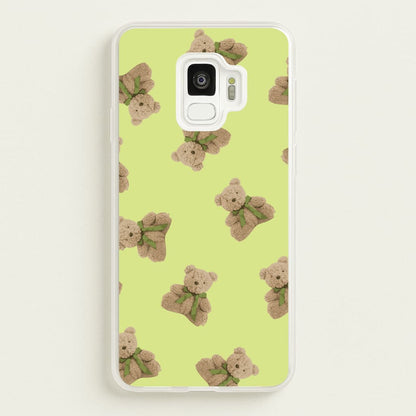 Green Teddy Bears  - Clean Girl Aesthetic Phone Case for Galaxy S9