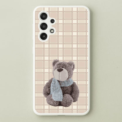 Tartan Teddy Bear   - Clean Girl Aesthetic Phone Case for Galaxy A13