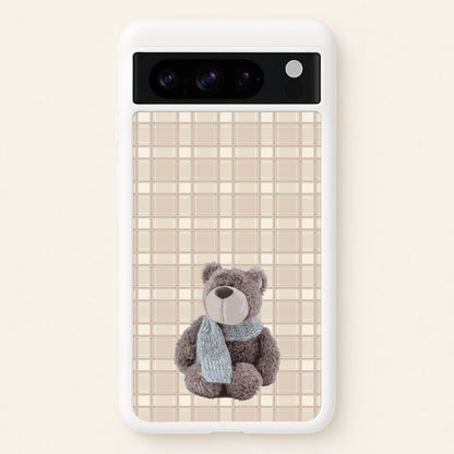 Tartan Teddy Bear   - Clean Girl Aesthetic Phone Case for Google Pixel 8 Pro