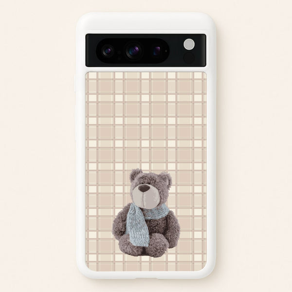 Tartan Teddy Bear   - Clean Girl Aesthetic Phone Case for Google Pixel 8 Pro