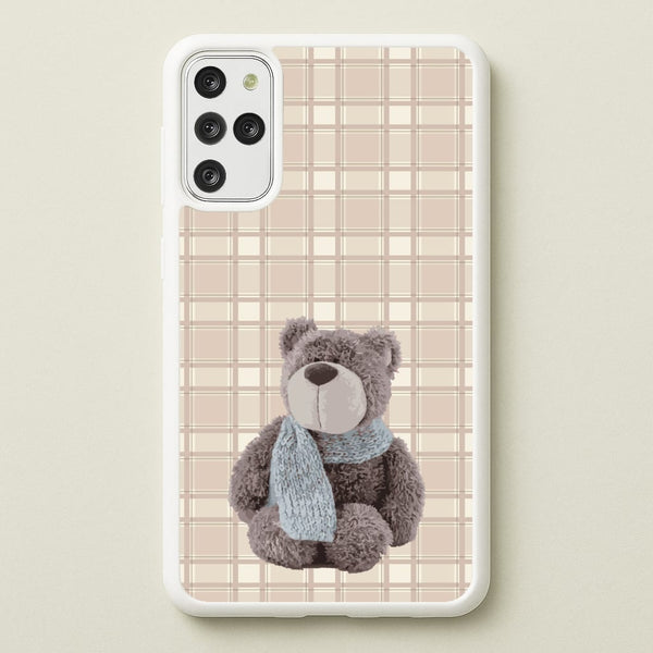 Tartan Teddy Bear   - Clean Girl Aesthetic Phone Case for Galaxy S20 Plus