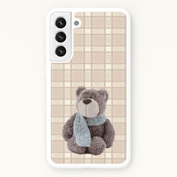 Tartan Teddy Bear   - Clean Girl Aesthetic Phone Case for Galaxy S21