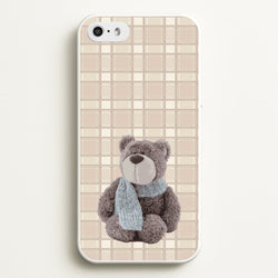 Tartan Teddy Bear   - Clean Girl Aesthetic Phone Case for iPhone 5 / 5s / SE 2016