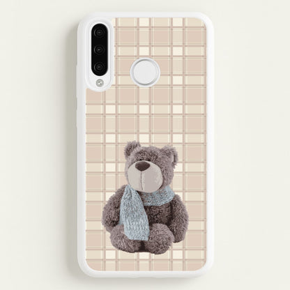 Tartan Teddy Bear   - Clean Girl Aesthetic Phone Case for Huawei P30 Pro