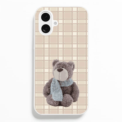 Tartan Teddy Bear   - Clean Girl Aesthetic Phone Case for iPhone 16 Plus