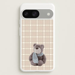 Tartan Teddy Bear   - Clean Girl Aesthetic Phone Case for Google Pixel 9 / 9 Pro