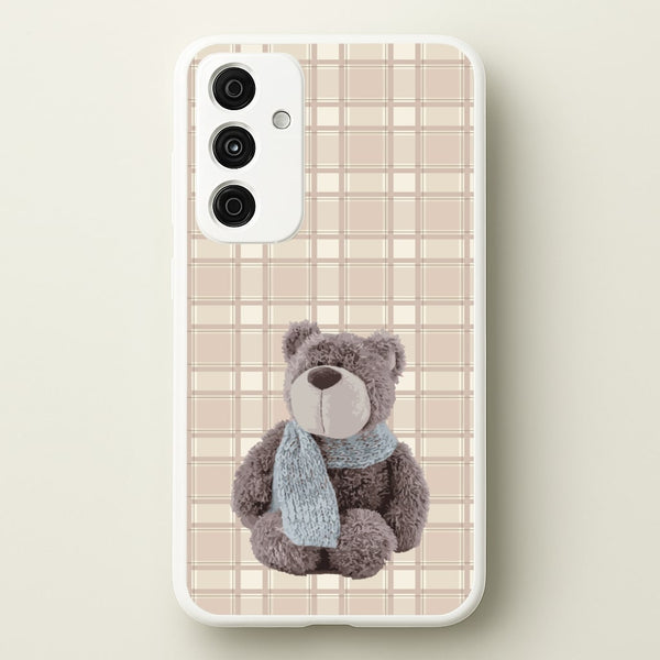 Tartan Teddy Bear   - Clean Girl Aesthetic Phone Case for Galaxy A35
