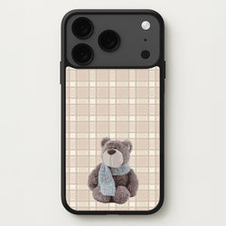 Tartan Teddy Bear Phone Case for iPhone 17 Pro Max