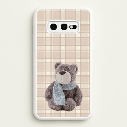 Tartan Teddy Bear   - Clean Girl Aesthetic Phone Case for Galaxy S10e