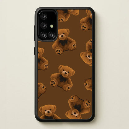 Cute Brown Bear Pattern  - Clean Girl Aesthetic Phone Case for Galaxy A71