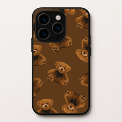Cute Brown Bear Pattern  - Clean Girl Aesthetic Phone Case for iPhone 14 Pro Max
