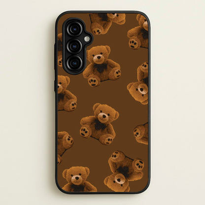 Cute Brown Bear Pattern  - Clean Girl Aesthetic Phone Case for Galaxy A54