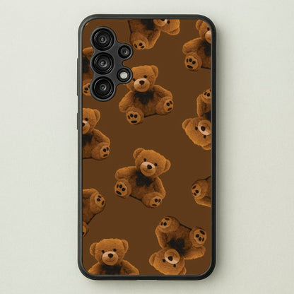 Cute Brown Bear Pattern  - Clean Girl Aesthetic Phone Case for Galaxy A13