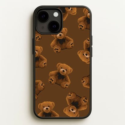 Cute Brown Bear Pattern  - Clean Girl Aesthetic Phone Case for iPhone 13 Mini