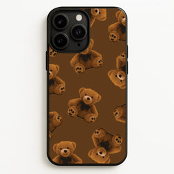 Cute Brown Bear Pattern  - Clean Girl Aesthetic Phone Case for iPhone 11 Pro