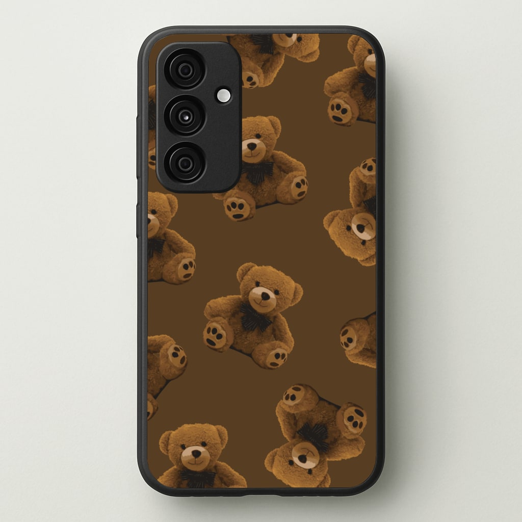 Cute Brown Bear Pattern  - Clean Girl Aesthetic Phone Case for Galaxy A55