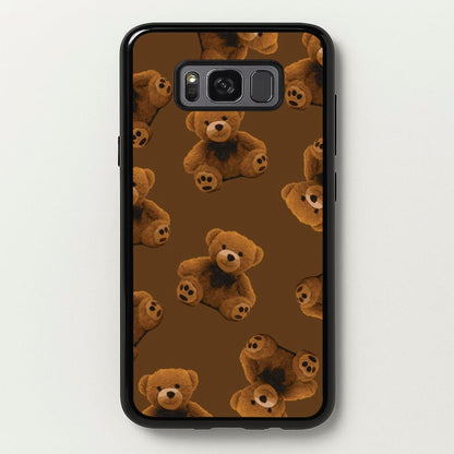 Cute Brown Bear Pattern  - Clean Girl Aesthetic Phone Case for Galaxy S8