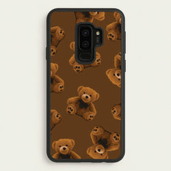 Cute Brown Bear Pattern  - Clean Girl Aesthetic Phone Case for Galaxy S9 Plus