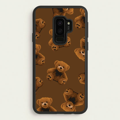 Cute Brown Bear Pattern  - Clean Girl Aesthetic Phone Case for Galaxy S9 Plus