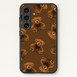 Cute Brown Bear Pattern  - Clean Girl Aesthetic Phone Case for Galaxy S24FE