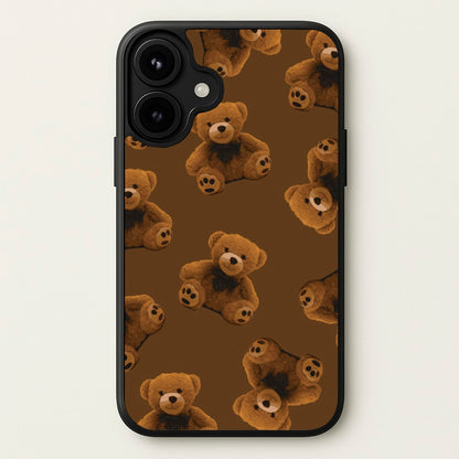 Cute Brown Bear Pattern Phone Case for iPhone 17