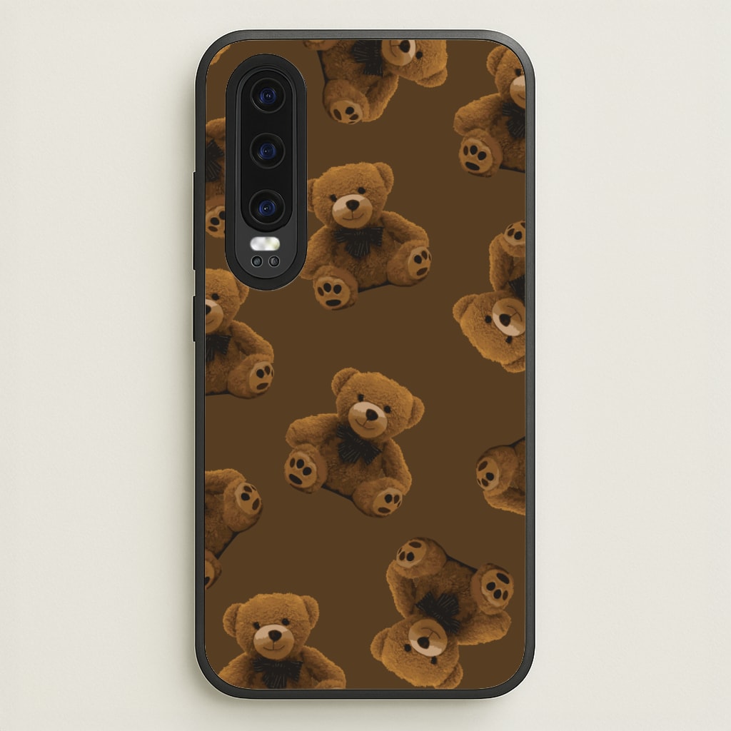 Cute Brown Bear Pattern  - Clean Girl Aesthetic Phone Case for Huawei P30