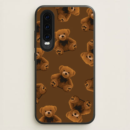 Cute Brown Bear Pattern  - Clean Girl Aesthetic Phone Case for Huawei P30