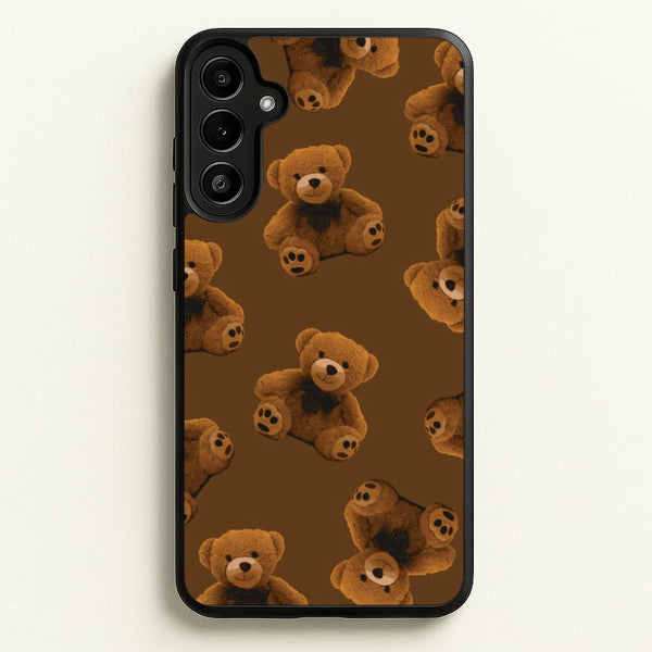 Cute Brown Bear Pattern  - Clean Girl Aesthetic Phone Case for Galaxy A34