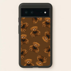 Cute Brown Bear Pattern  - Clean Girl Aesthetic Phone Case for Google Pixel 6