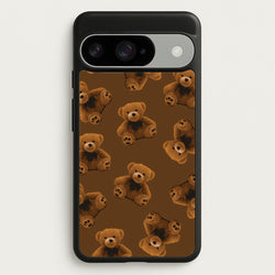 Cute Brown Bear Pattern Phone Case for Google Pixel 10 / 10 Pro